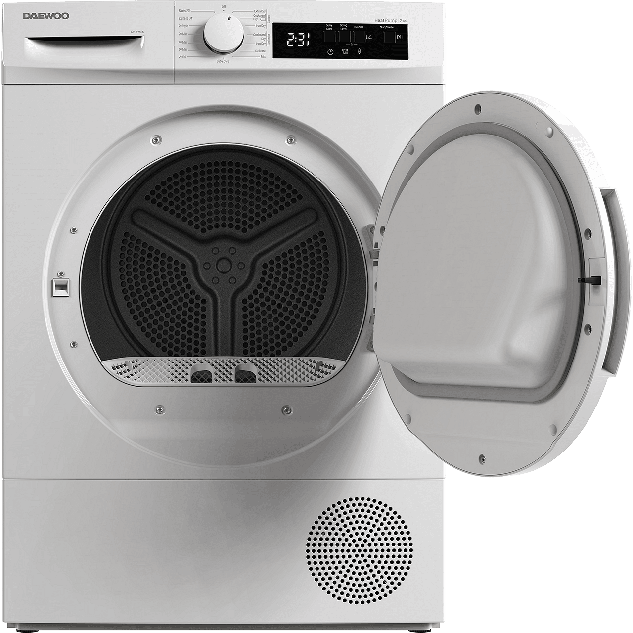 Daewoo T7HT1W0RS- 7 kg- A+- Λευκό