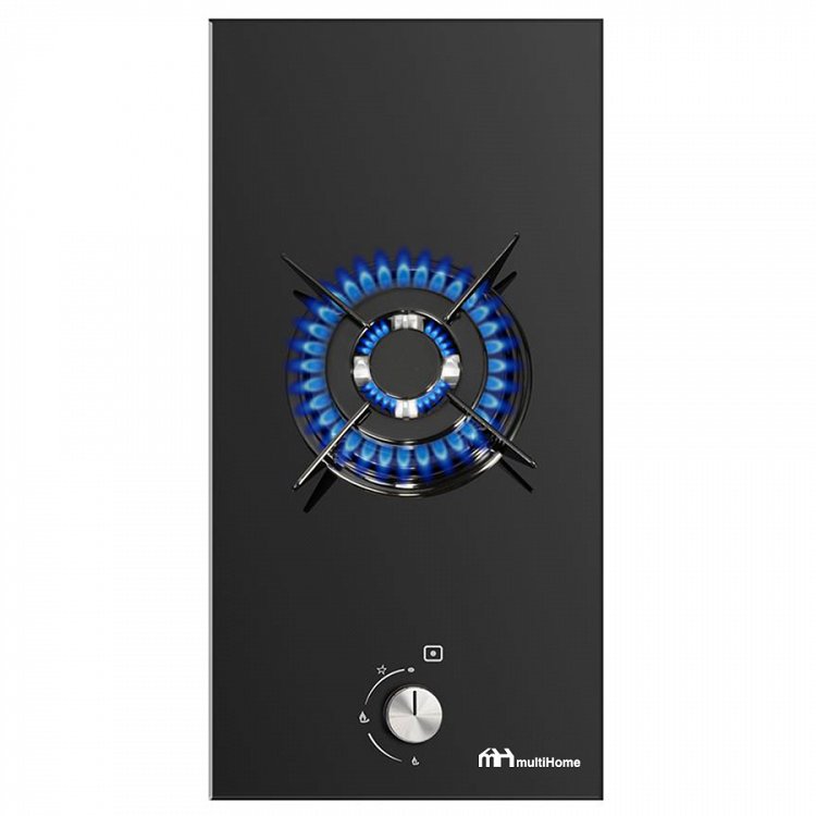 MULTIHOME MH-6142 Εστία Domino Υγραερίου 30cm Μαύρη