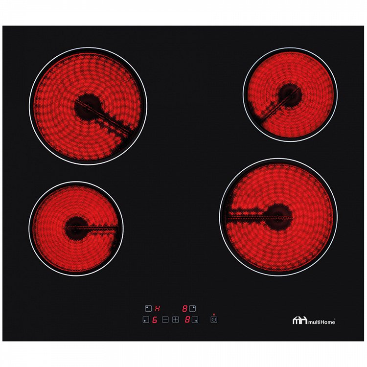 MULTIHOME MH-6135 Εστία Κεραμική 60cm Μαύρη